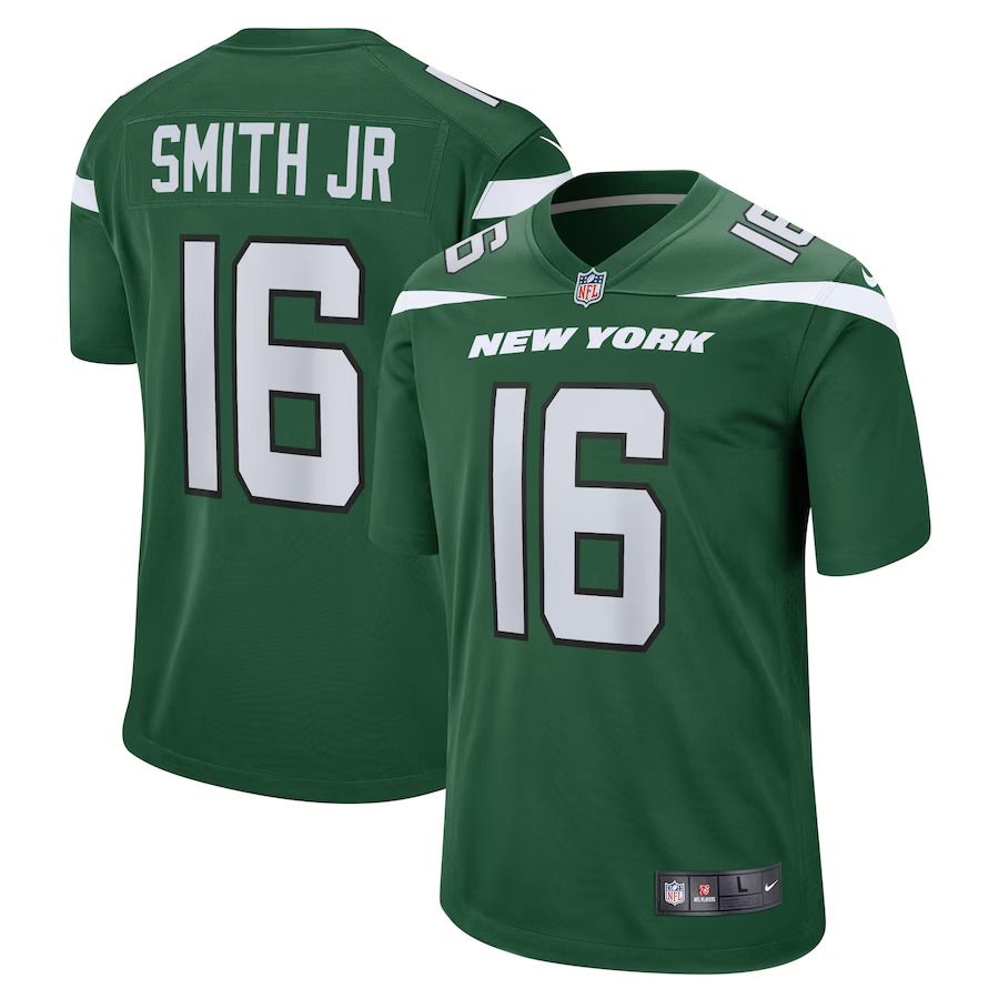 Men New York Jets #16 Jeff Smith Nike Gotham Green Player Game NFL Jersey